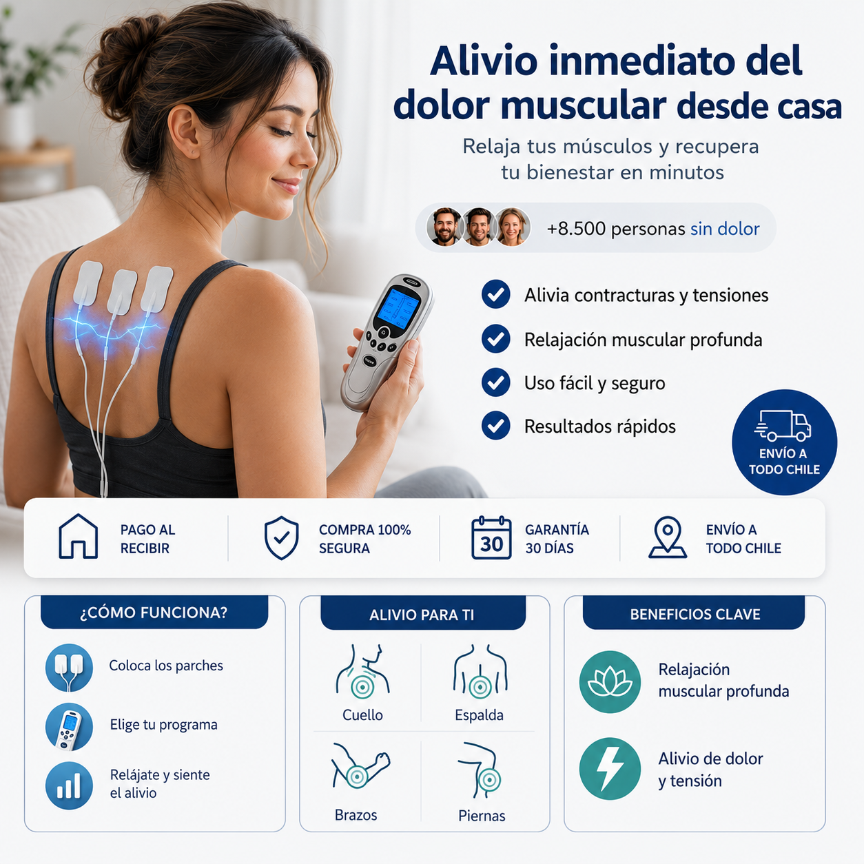 Electroestimulador TENS - Alivio y Descanso Muscular