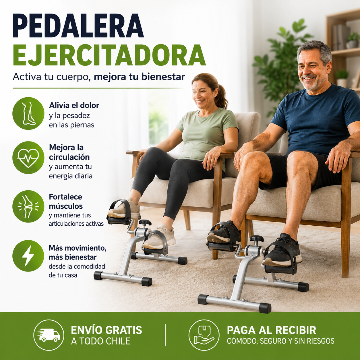 Pedalera de ejercitación - Recupera movimiento y activa tu cuerpo